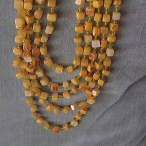 🛍Yellow beaded 5-layer necklace